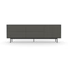 Studio Large Credenza, black carcass and leg, charcoal fronts