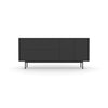 Studio Small Credenza, black carcass and leg, black fronts