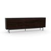 Studio Large Credenza, black carcass and leg, black oak fronts