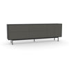 Studio Large Credenza, black carcass and leg, charcoal fronts