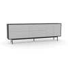Studio Large Credenza, black carcass and leg, fog fronts
