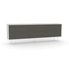 Studio Large Credenza, white carcass and leg, charcoal fronts