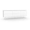 Studio Large Credenza, white carcass and leg, white fronts