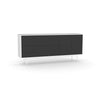 Studio Small Credenza, white carcass and leg, black fronts